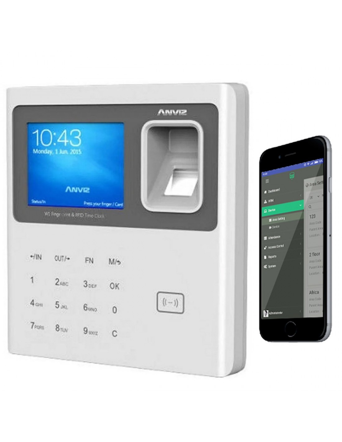 Control De Asistencia Horario Biometrico Anviz W1pro-id Pro
