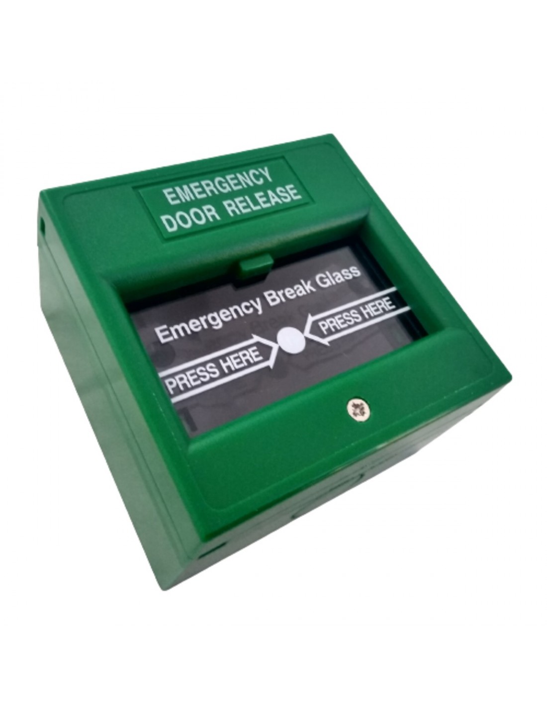 Boton De Salida Verde Rotura De Cristal Para Control Accesos
