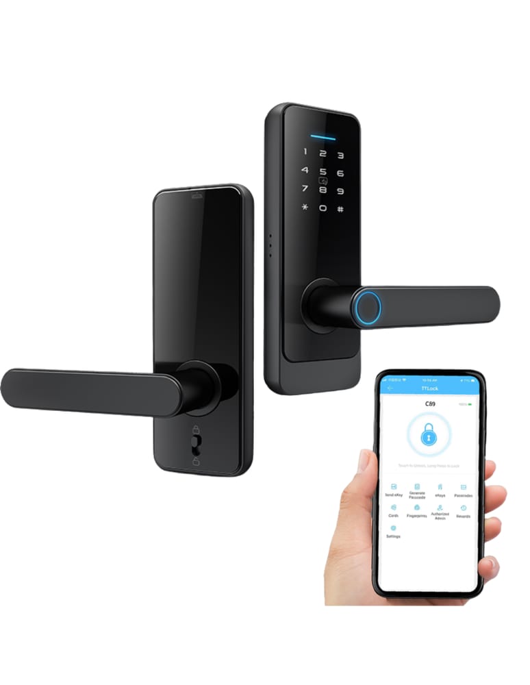 Cerradura Huella Codigo 1 Pestillo Electronica Reversible Bluetooth
