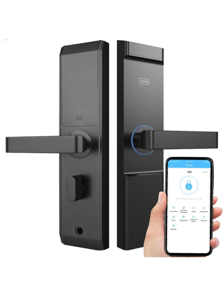 Cerradura Rfid + Hotel Tarjeta Proximidad Mf Bluetooth Codigo 5 Cerrojos Robusta Izq Metal