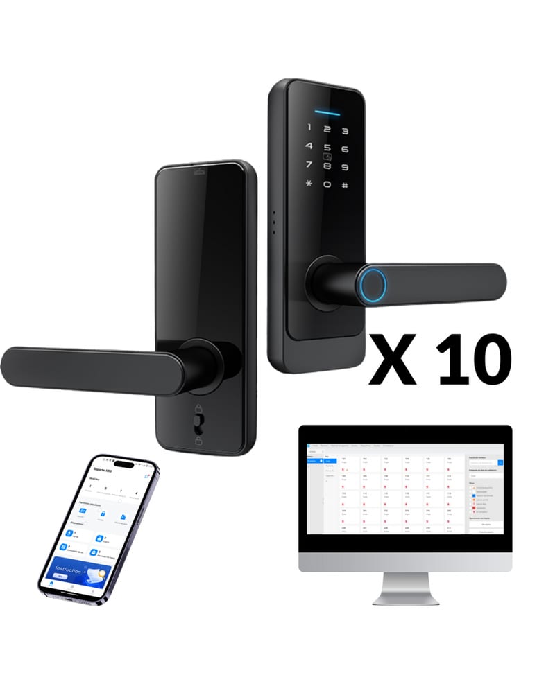 X10 Inteligente Hotel Hostel Complejo Apertura Por App O Codigo Bluetooth Huella Sin Abono