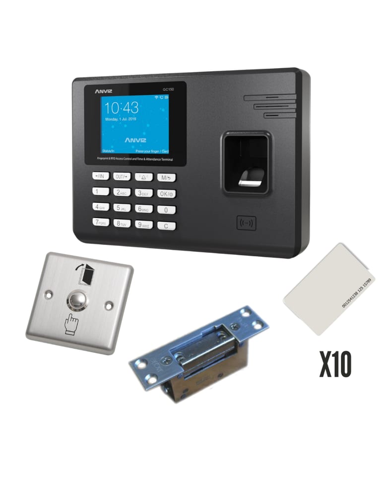 Kit Control Gc150 Wifi Huella Destraba Pestillo Presentismo