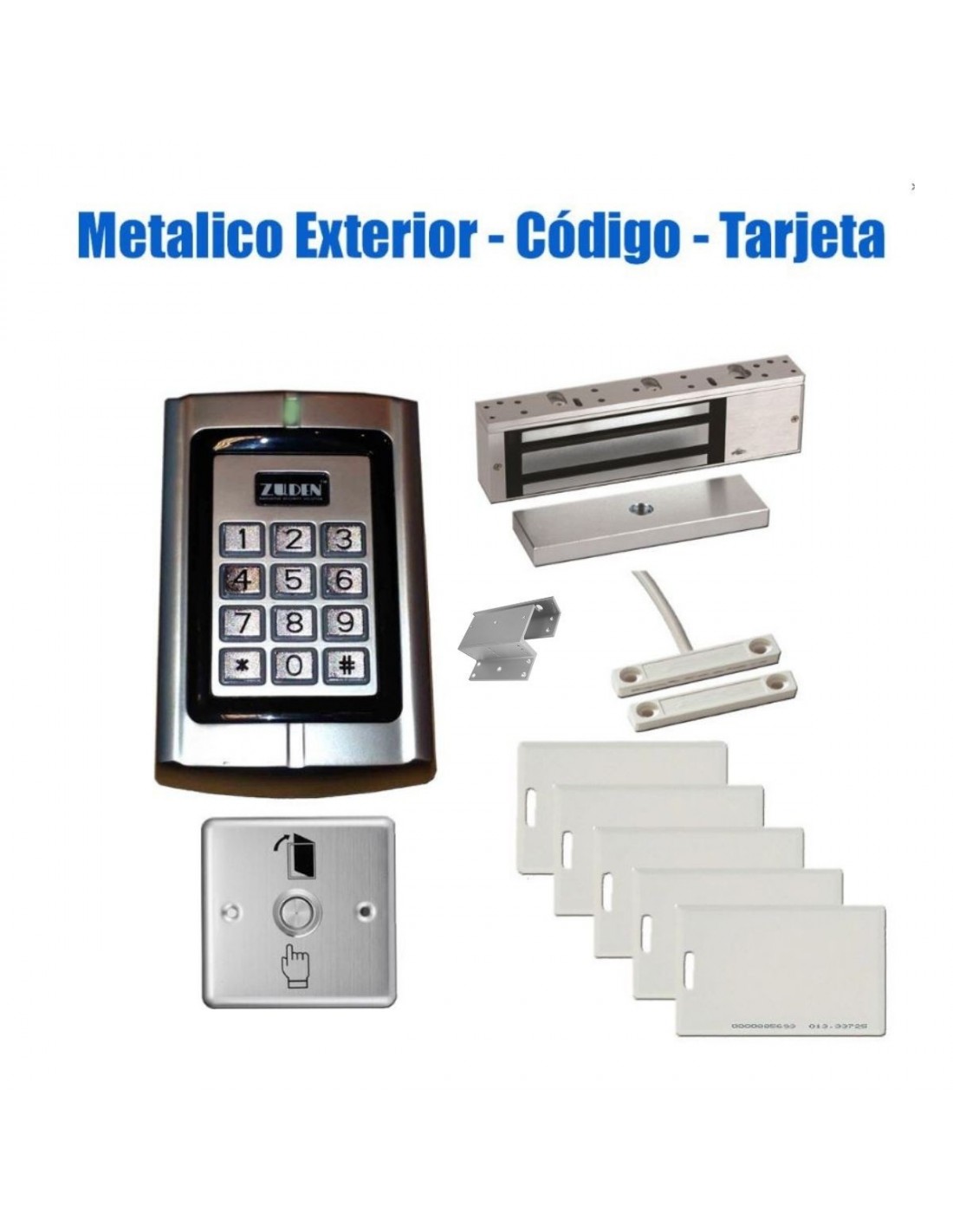 Kit Control Autonomo Antivandalico Con Cerradura Magnetica Codigo Tarjeta