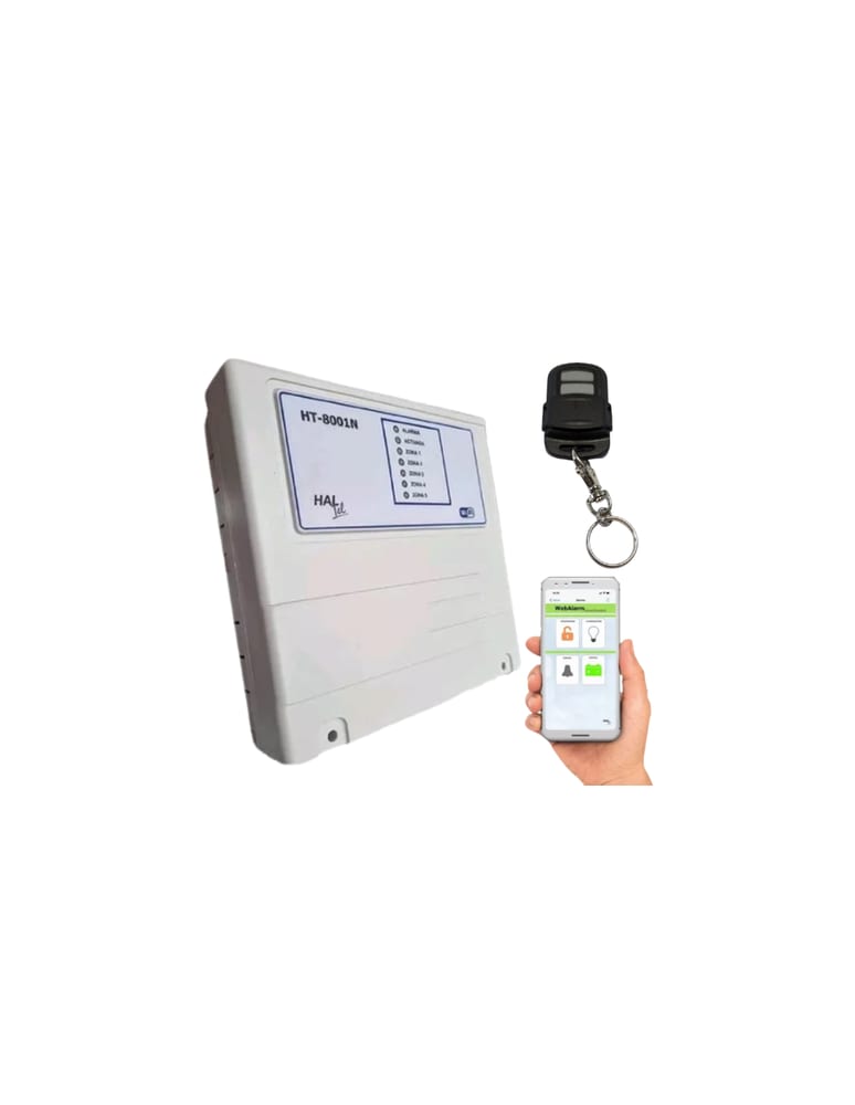 Alarma Inalambrica New Full Haltel Con Gabinete, Display, Control Remoto Y Fuente
