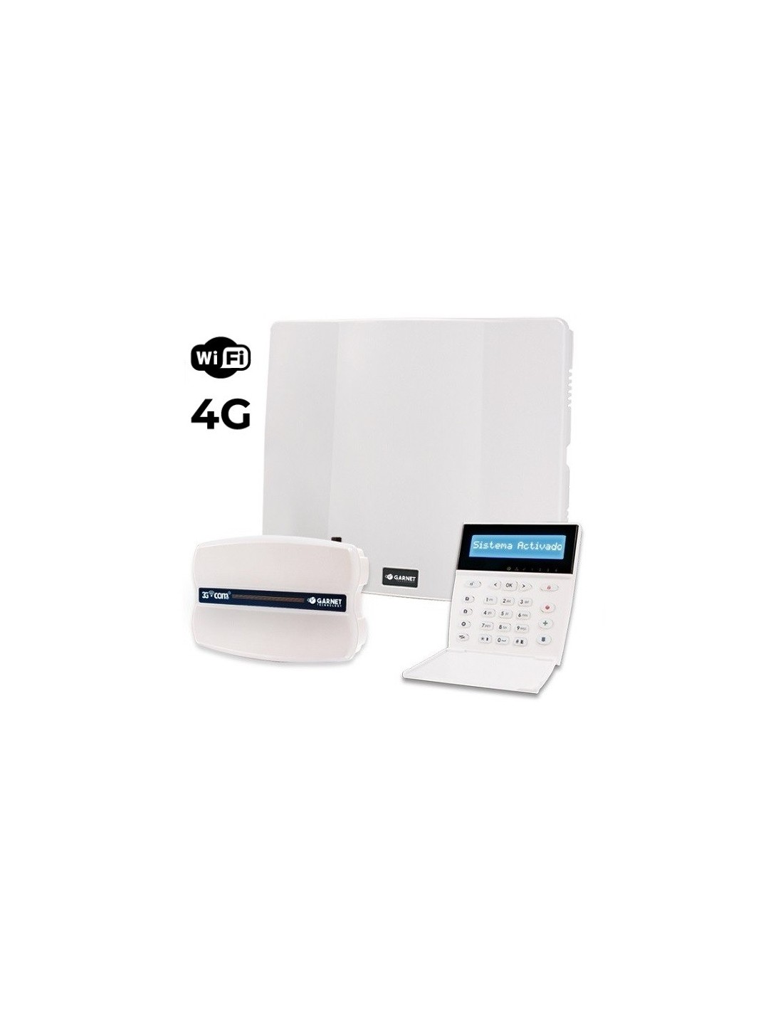 Alarma Garnet 4g Wifi Con Teclado Lcd 7 Zonas Expandile A 32