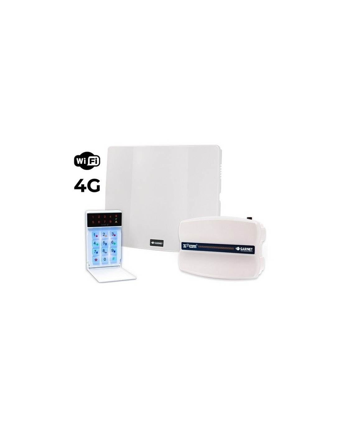 Alarma Garnet 4g Wifi Con Teclado Led 7 Zonas Expandile A 32