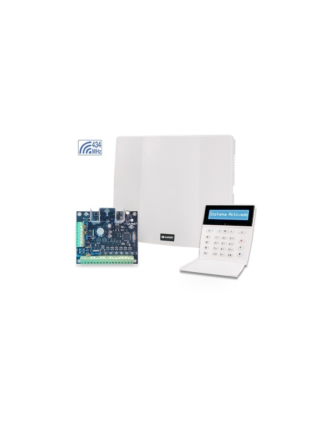 Alarma Garnet Inalambrica Con Teclado Lcd 7 Zonas Exp. A 32