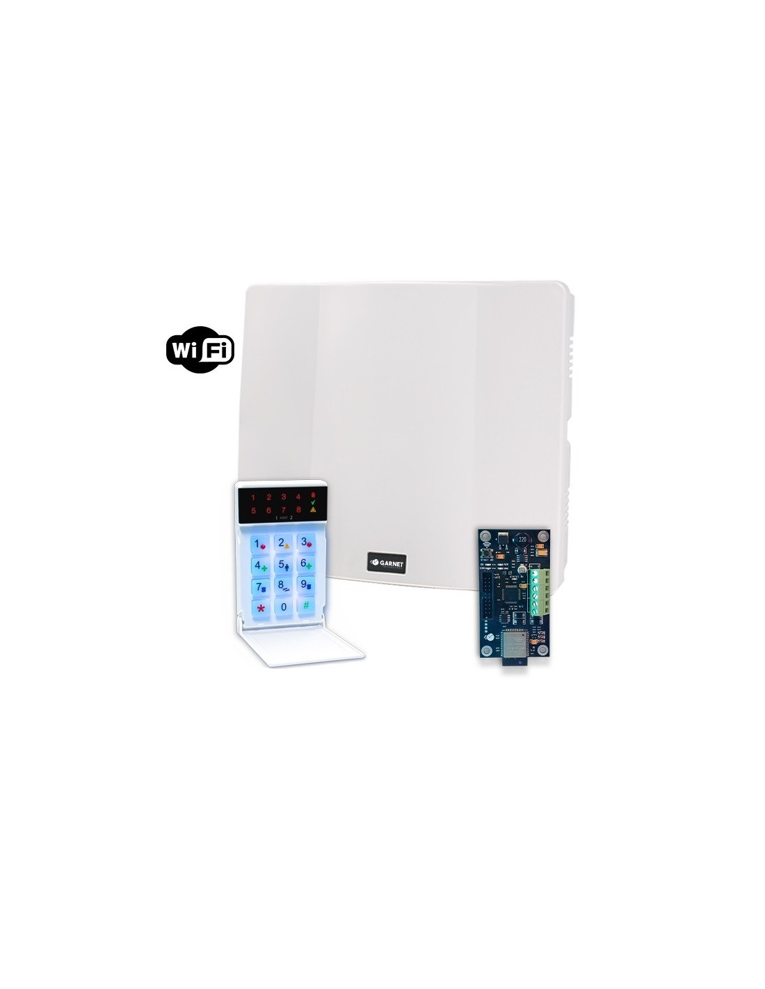 Alarma Garnet Wifi Con Teclado Led 7 Zonas Expandile A 32