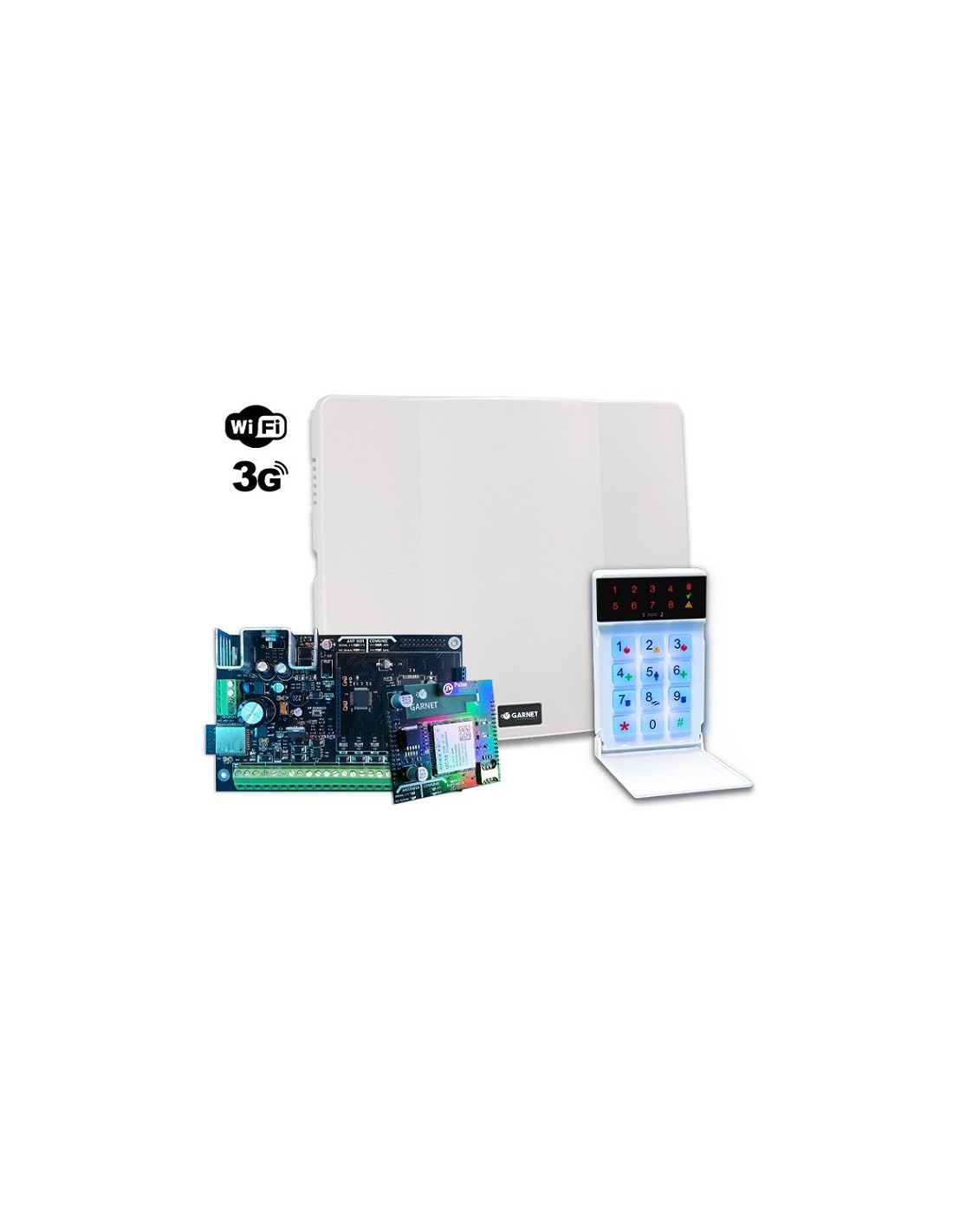 Alarma Garnet Wifii 4g Con Teclado Led 7 Zonas Exp. A 32
