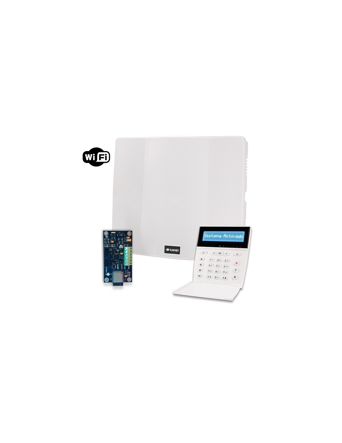Alarma Garnet Wifii Inalambrica Con Teclado Lcd 7 Zonas Exp. A 32