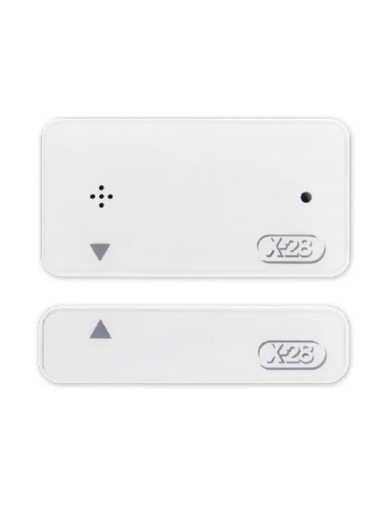 Contacto Magnetico Blanco Inalámbrico X-28 Para Puerta O Ventana Con Bzzer Y Led Indicador Con Pila Incluida