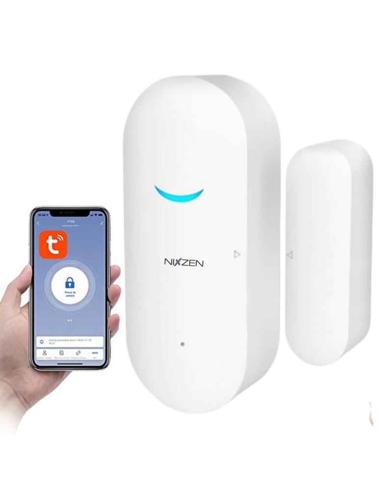 Sensor Contacto Magnetico Puerta Ventana Wifi Tuya Smart Supervison De Pila 2x 1.5v Aa Google Home Alexa Nixzen
