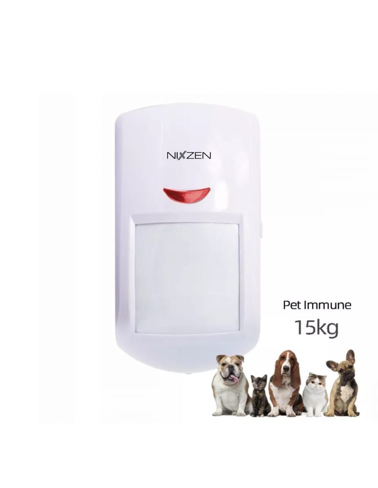 Pir Detector De Movimiento Inalambrico 12m 110 9v Antimascotas 15kg Tamper Nixzen