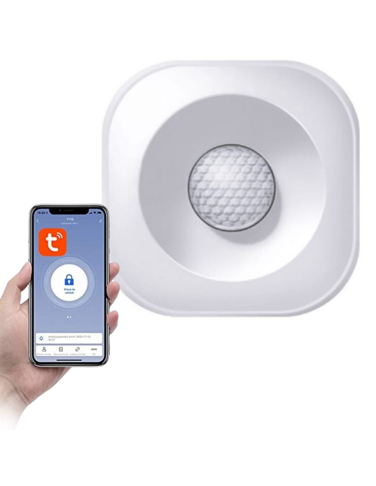 Sensor Pir Detector De Movimiento Wifi Tuya Smart De Techo 120 Grados 5m A Pilas Smart Life