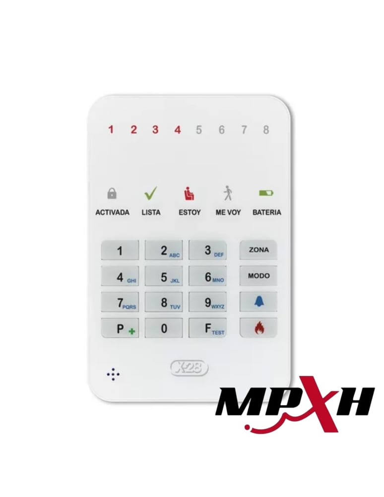 Teclado Led Alarma X28