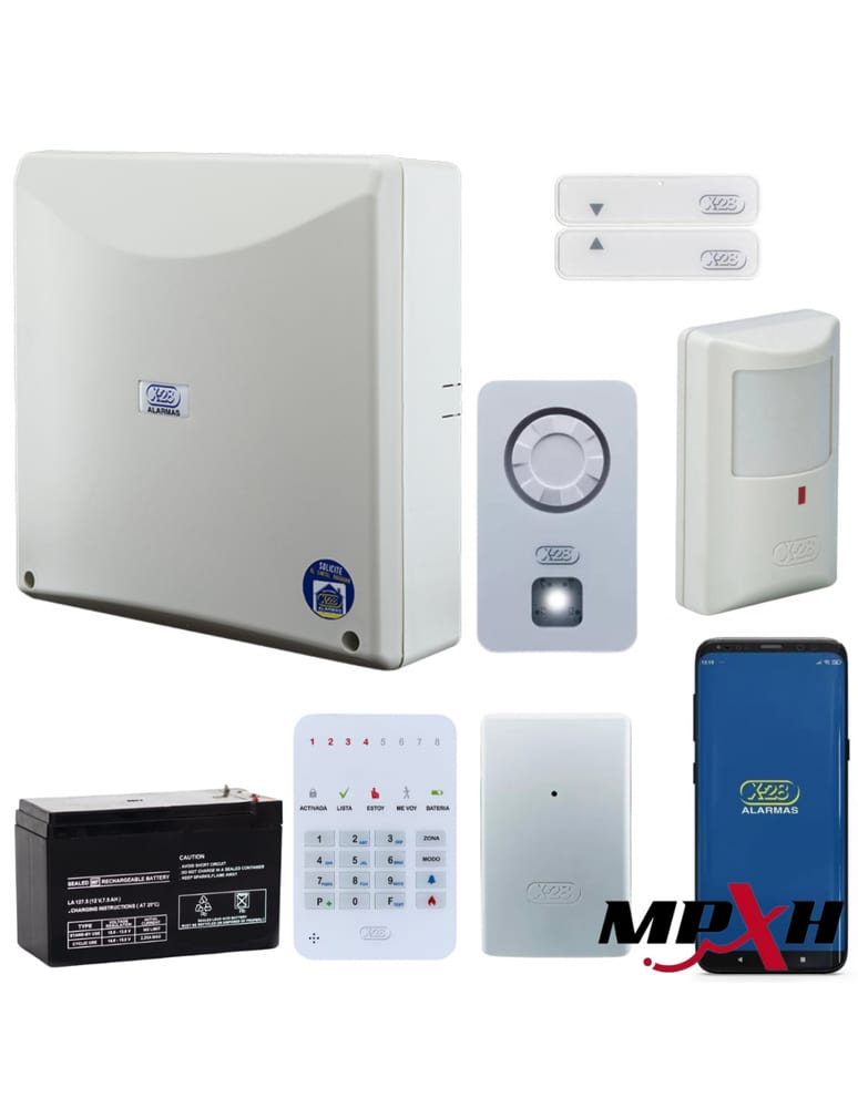 Hogar Comercio X28 N8 Teclado Led Wifi App Celular Caja Bateria Pir Magnetico Sirena Interior Mpxh