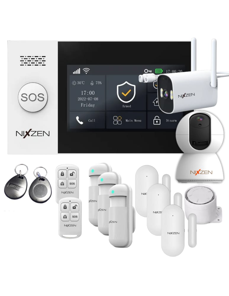 Inalambrica Con Video Int Ext Wifi 4g Pg1074g App Tuya Smart 2 Control Remoto 3 Pir 3 Magnetico Tags Sirena Fuent
