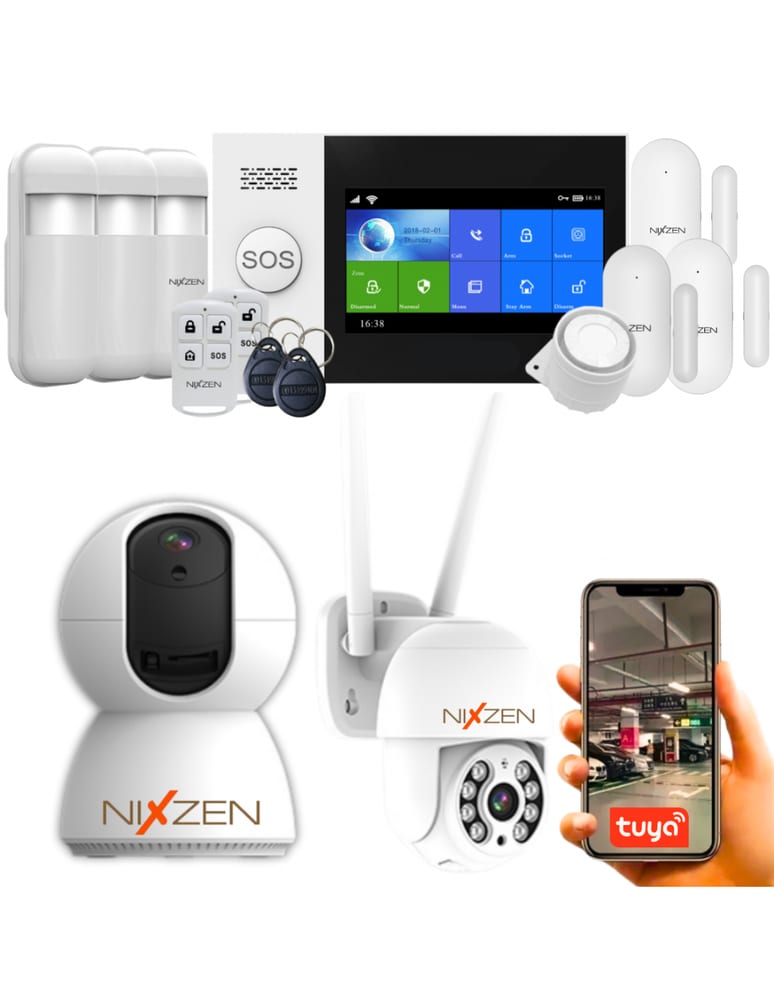 Inalambrica Con Video Int Ext Wifi Gsm Pg107gsm App Tuya Smart 2 Control Remoto 3 Pir 3 Magnetico Tags Sirena Fuen