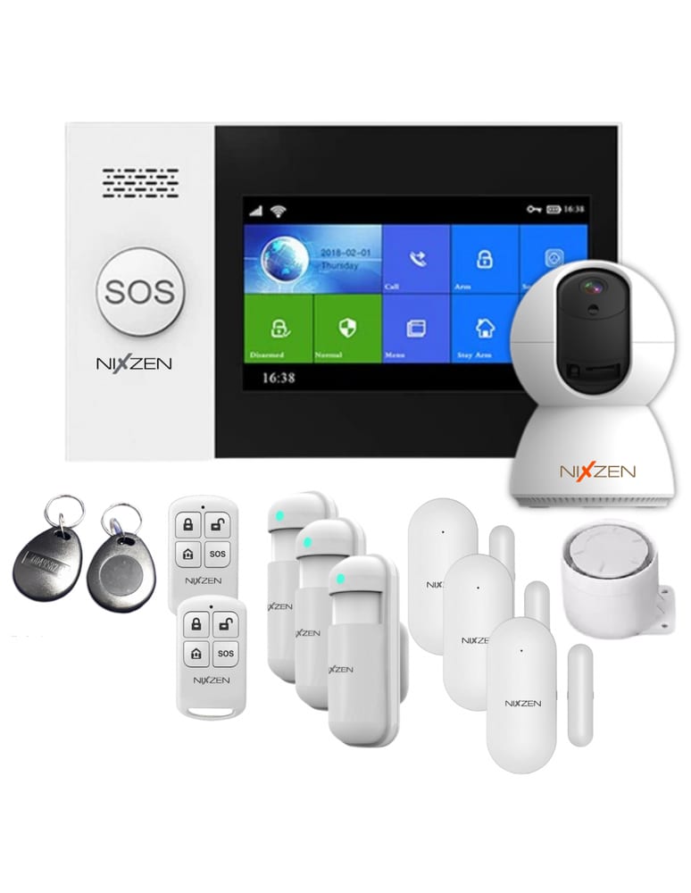 Inalambrica Con Video Wifi Gsm Pg107gsm App Tuya Smart 2 Control Remoto 3 Pir 3 Magnetico Tags Sirena Fuente