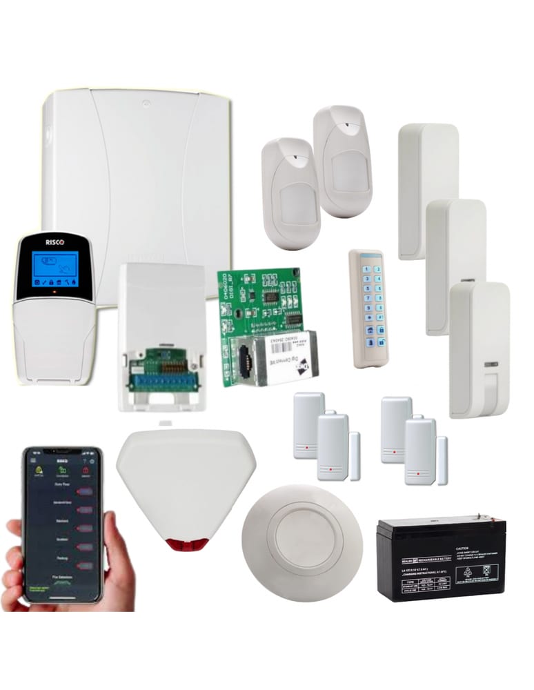Inalambrica Profesional App Celular Pir Magnetico Cortina Sirenas Inalambricas Bateria Risco