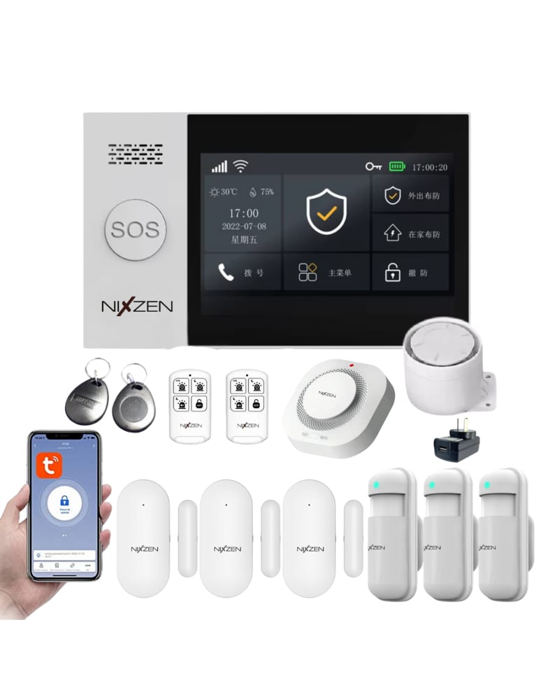 Inalambrica Wifi 4g App Lcd Touch 3 Pir 3 Magneticos 1 Humo