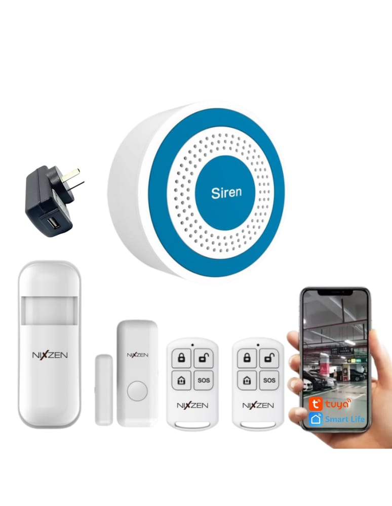Inalambrica Wifi App Tuya Pir Magneticos Control Remoto Sirena Incorporada