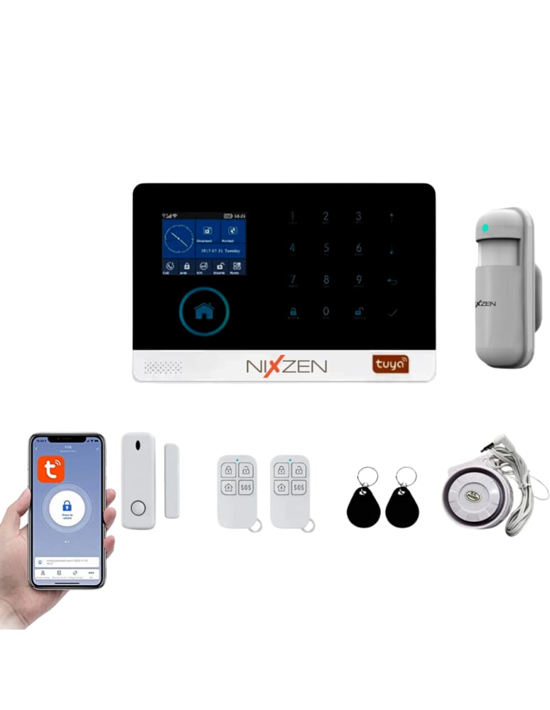 Alarma Inalambrica 4g Wifi Lcd 2.4" Touch App Celular Tuya Smart Pir Magnetico Ctrol Remoto, Bateria Sirena Incluidos