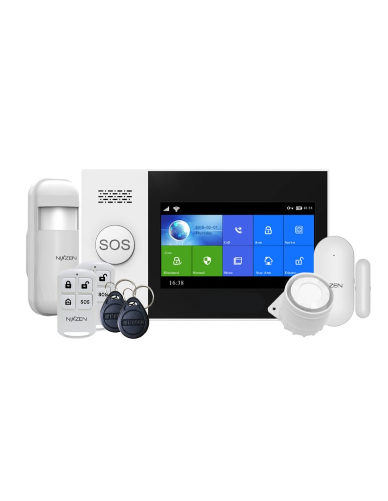 Alarma Inalambrica Gsm Wifi Lcd 4.3" Touch App Celular Tuya Smart Pir Magnetico Ctrol Remoto, Bateria Sirena Incluidos 4 Zona