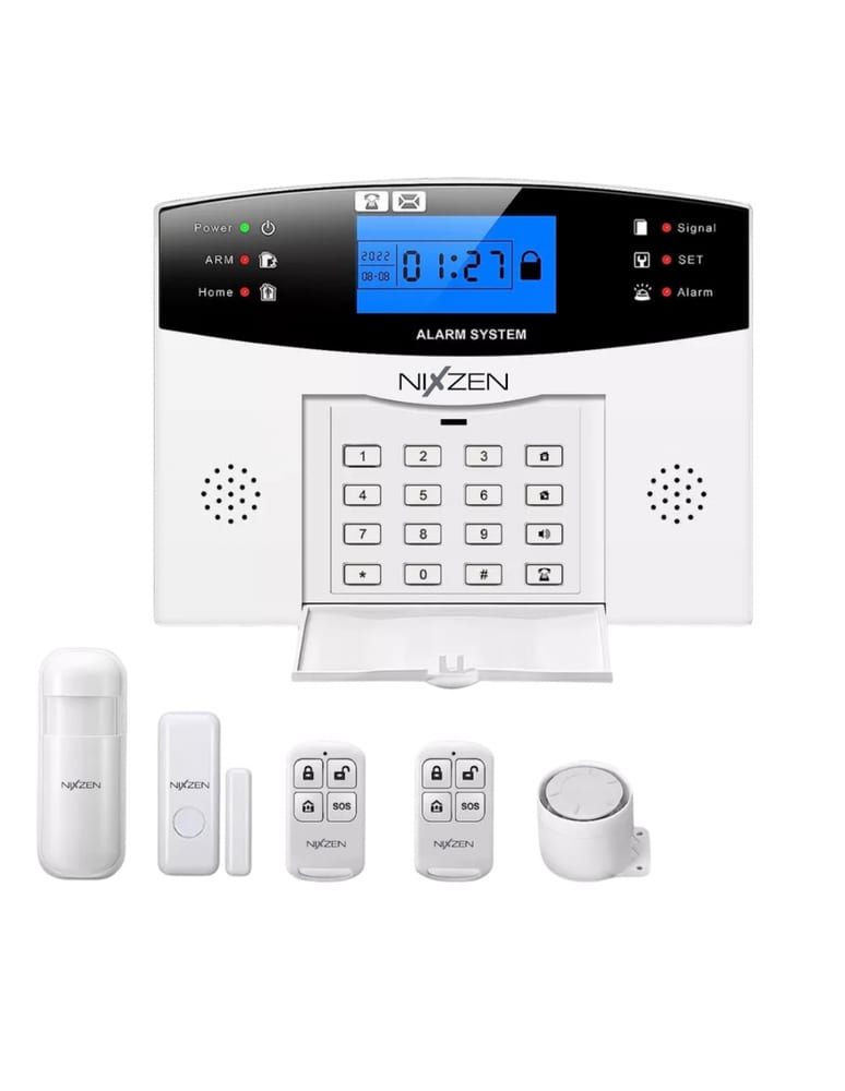 Alarma Inalambrica Wifi Lcd App Celular Tuya Smart Pir Magnetico Ctrol Remoto, Bateria, Sirena  Incluidos Nixzen