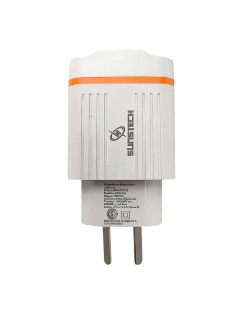 Cargador Inteligente Sunstech 3 Entradas Usb 3.1a Sin Cable