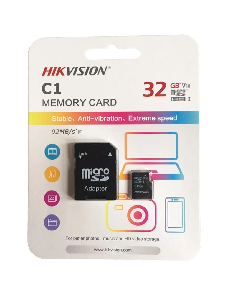 32gb Hikvision Con Adaptador A Sd Hs-tf-c1(std)/32g/adapter