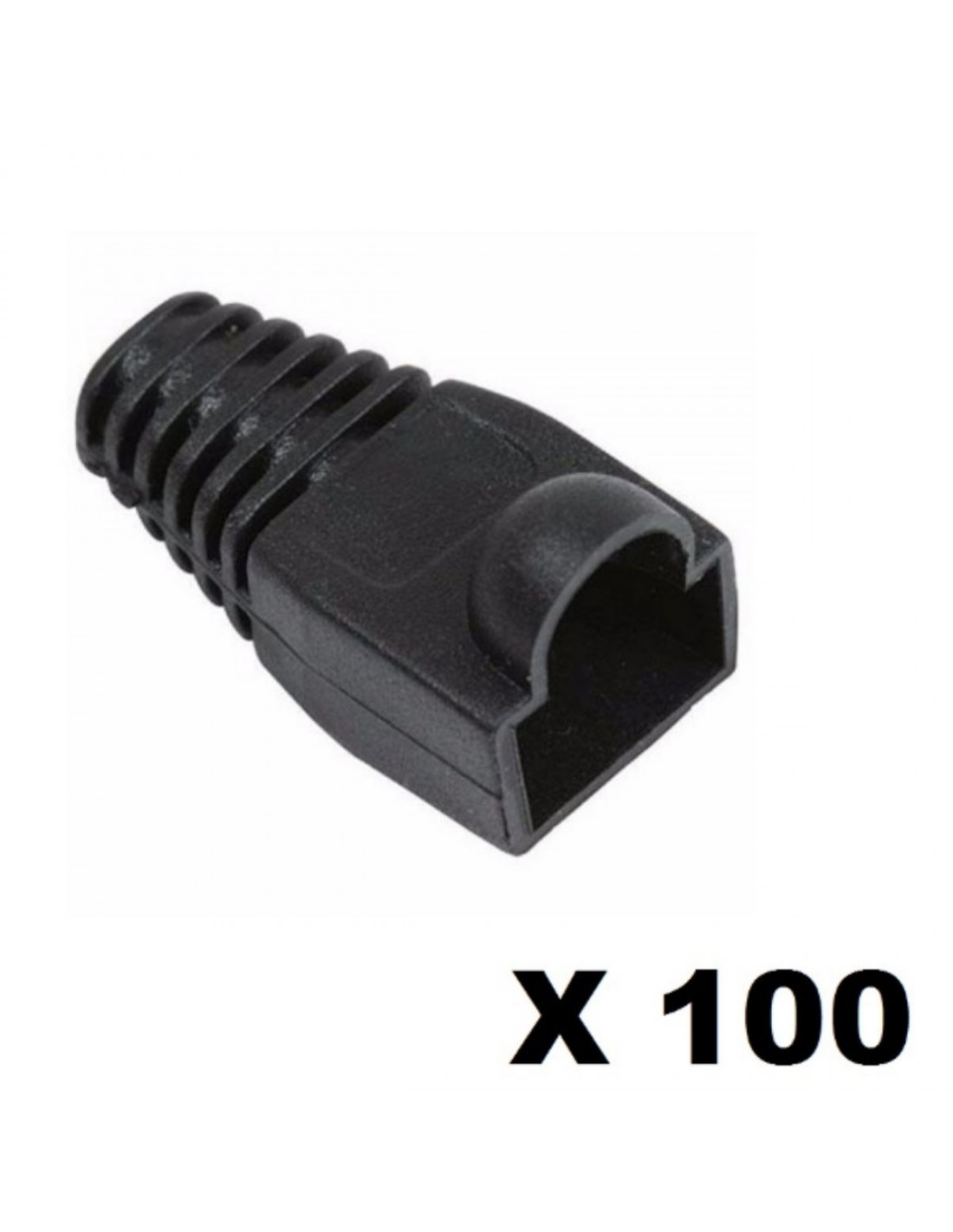 Bolsa X100 Capuchones Rj45 Negro