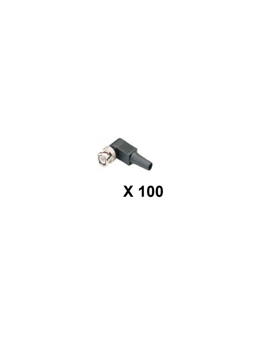 Bolsa X100 Conectores Bnc Macho Plastico