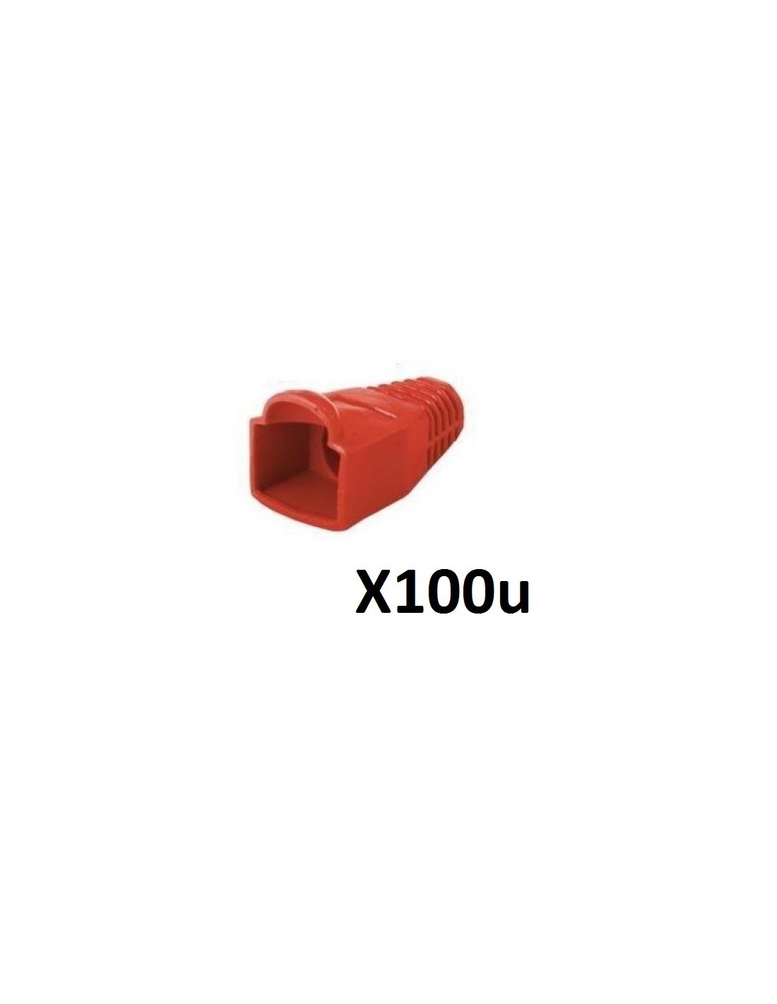 Capuchon Rj45 Rojo X 100u