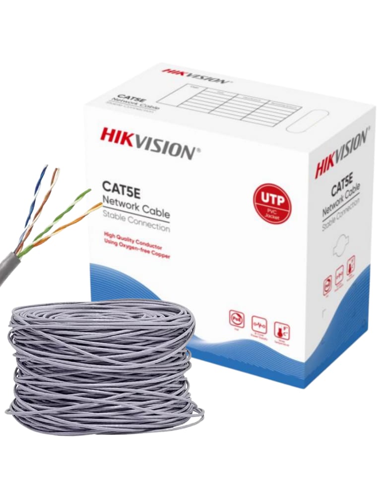 Cable Utp Categoría 5e 100% Cobre Interior Vaina Gris Caja 305m