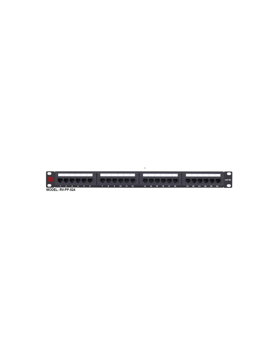 Patchera Patch Panel Rj45 Utp Cat5e 24 Puertos Jacks Incluidos