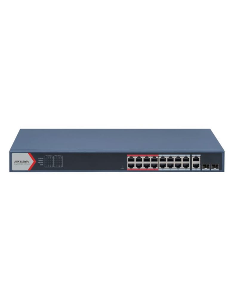 Switch Poe Adm Via Web, 16 Puertos 10/100 + 2 Combo Gbe