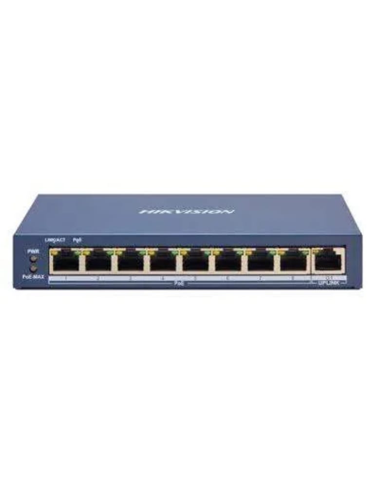Switch Poe, Monitoreable, 8 Puertos 100 Mbps Poe+ Más 1 Puerto 1000 Mbps Uplink, 60 W
