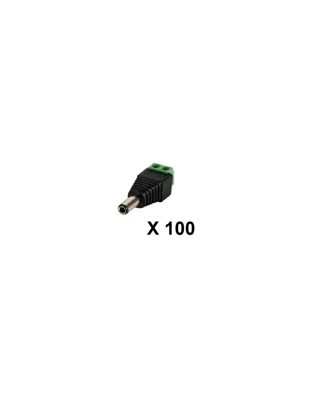 Bolsa X 100 Plug Universal Macho Con Terminales A Tornillo