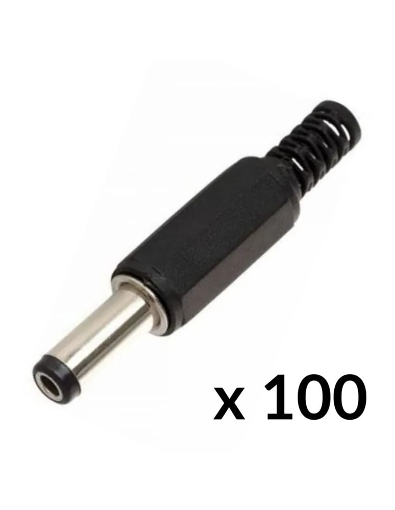Plug Universal Macho Alimentacion 2.1mm Para Soldar Bolsa X100