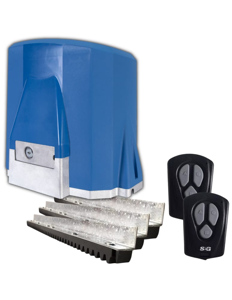 Kit Motor De Porton Corredizo Hasta 1000kg 6 Seg Incluye 3m Cremallera 2 Controles