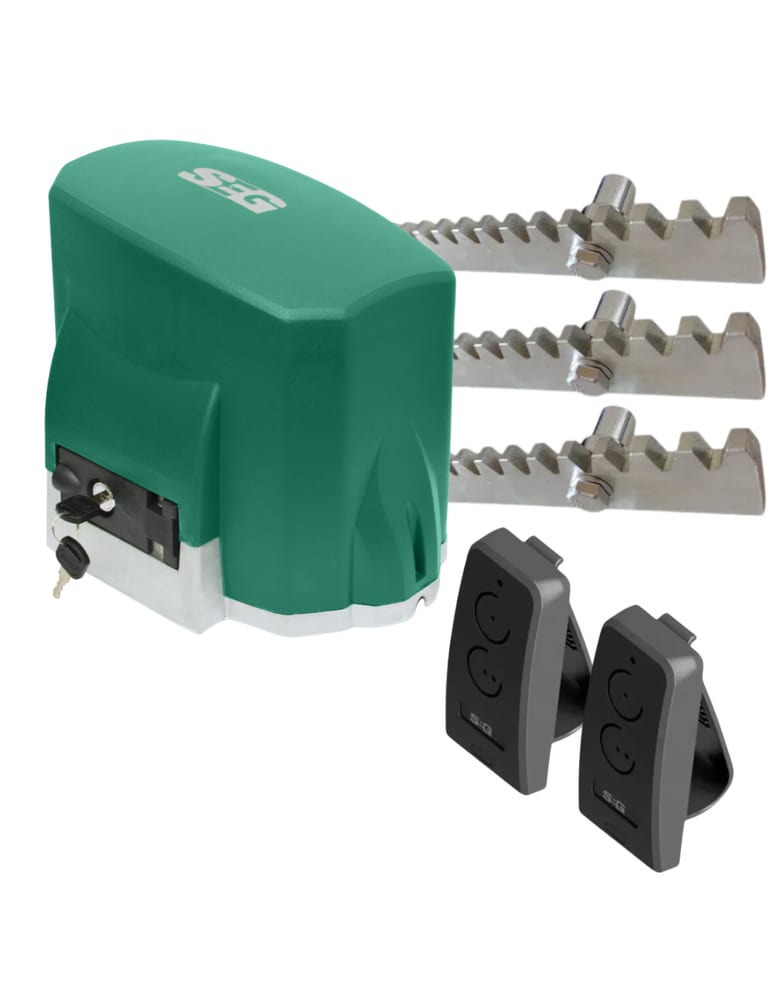 Kit Motor De Porton Corredizo Hasta 500kg 2 Controles