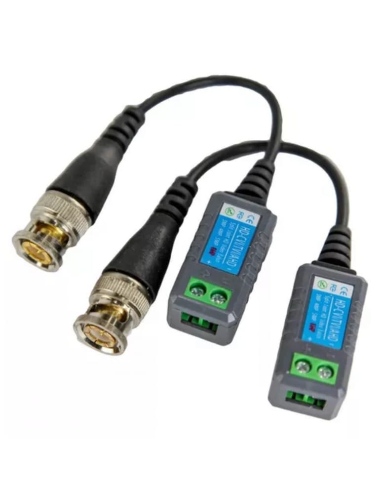 Utp Mini Video 1080p Hasta 300m Max, 200m En Tvi Par Clip Rapido A Presion Ahd, Cvi, Tvi, Video A