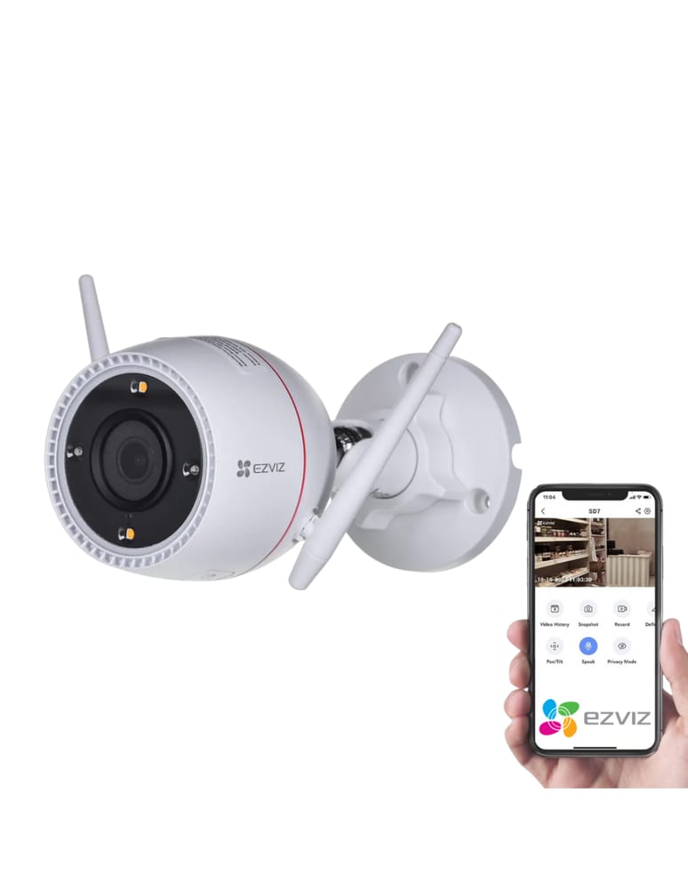 Camara Wifi Exterior Ezviz Ip 3mpx Sd Color Full 30m Deteccion Humana