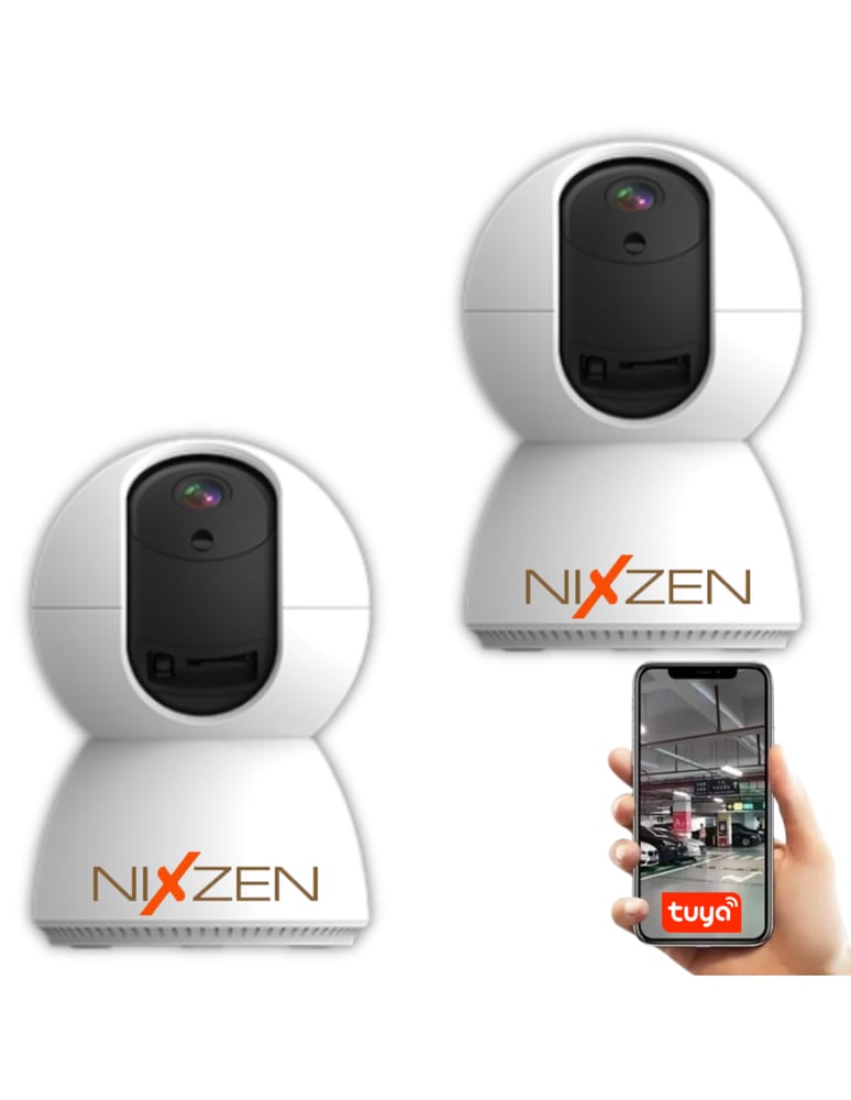 Kit De 2 Camaras Con Movimiento 2mpx Wifi Interior Slot Memoria Audio