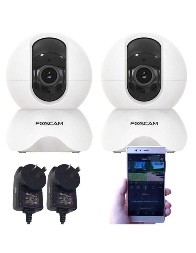 Kit De 2 Camaras Motorizadas Con Inteligencia 5mpx Wifi Interior Audio Bidireccional
