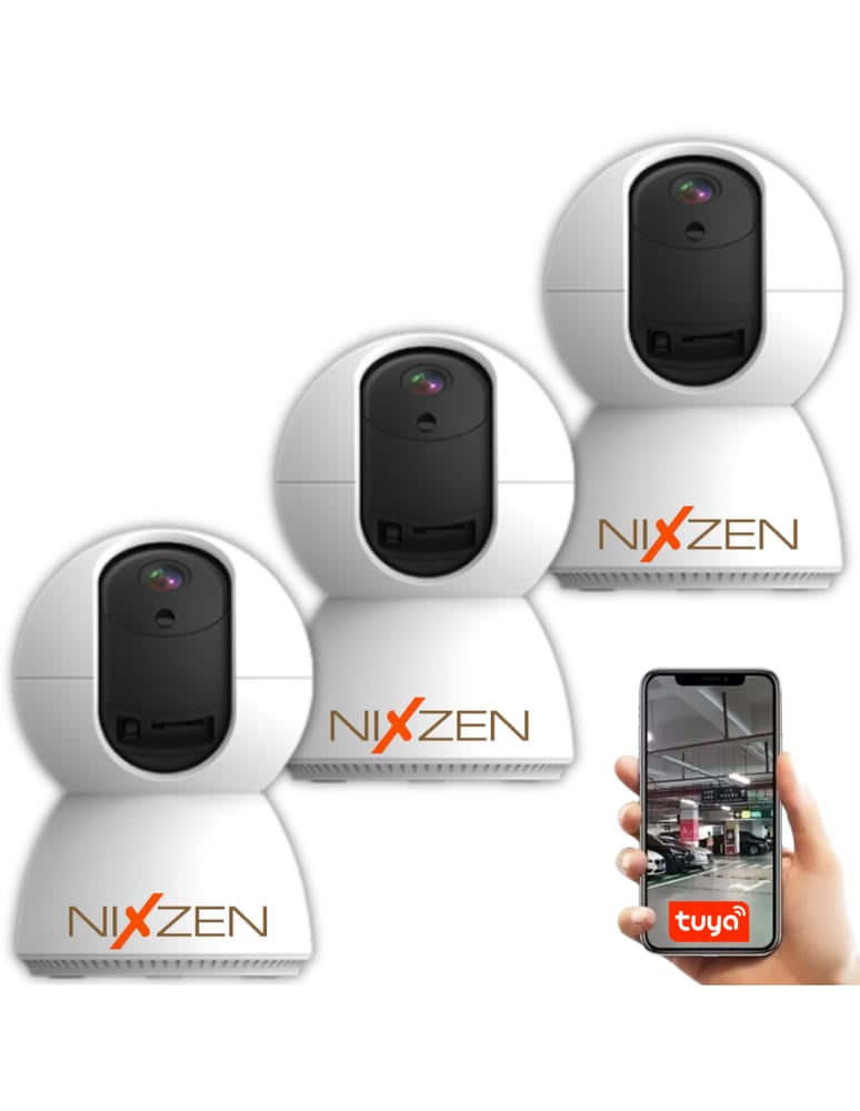 Kit De 3 Camaras Con Movimiento 2mpx Wifi Interior Slot Memoria Audio