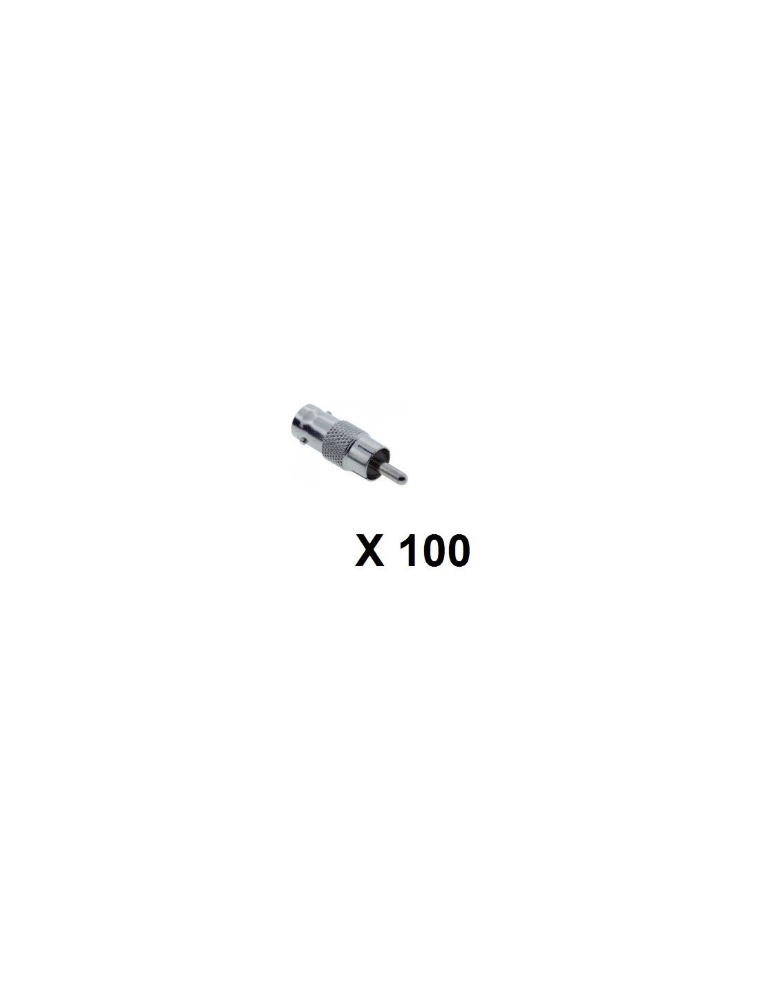 Bolsa X 100 Adaptadores Rca Macho A Bnc Hembra