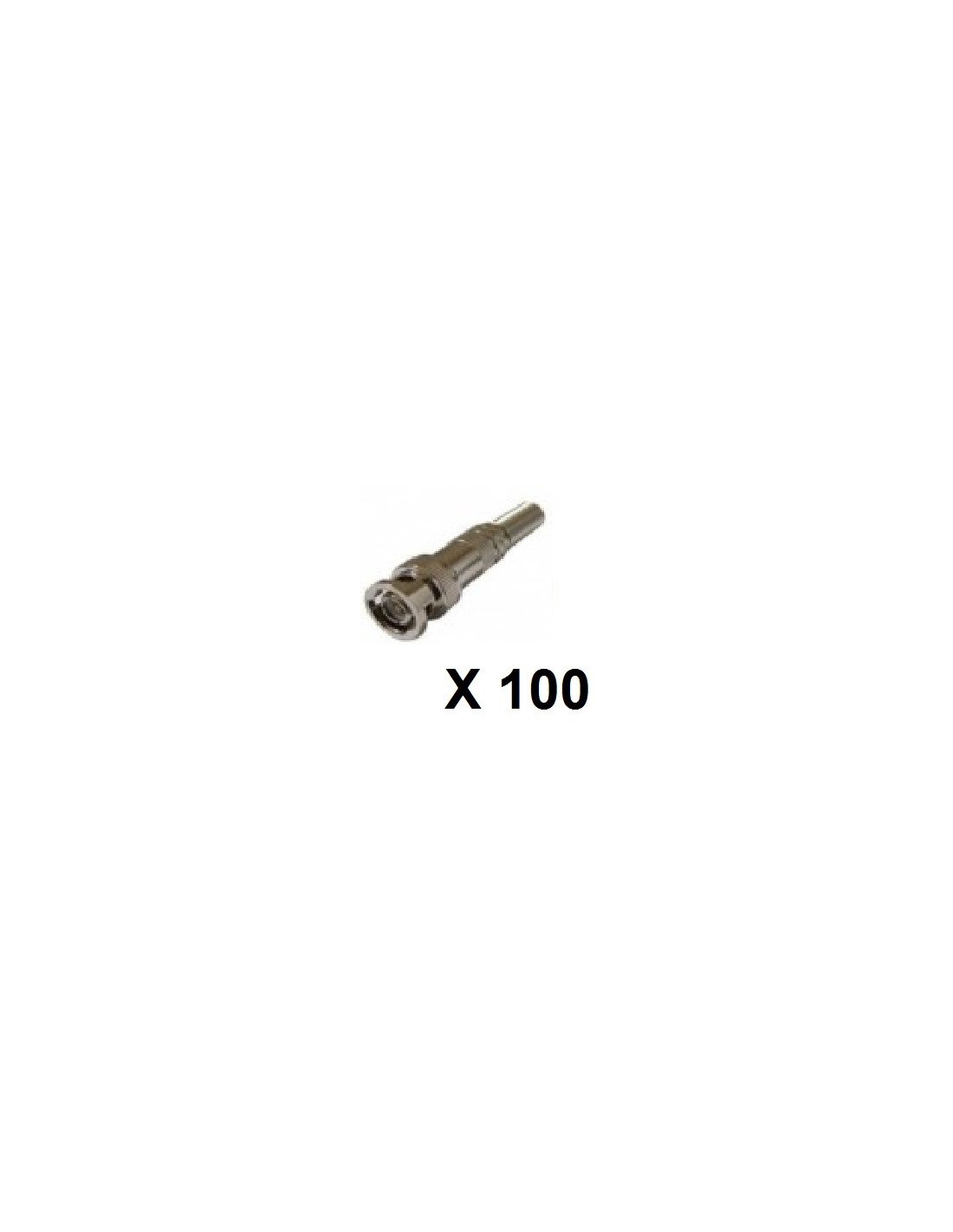 Bolsa X 100 Conector Bnc Macho Metalico