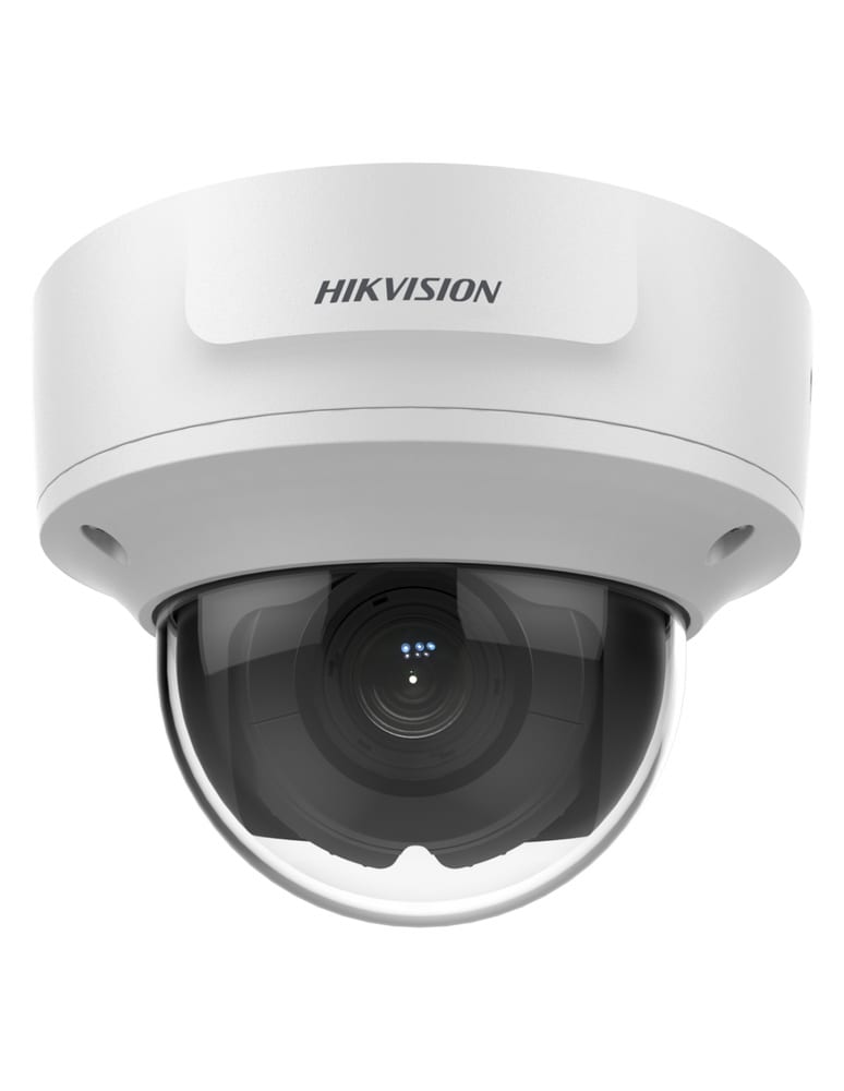 Cámara Ip 5mpx Minidomo Hikvision 2.7-13.5mm Motor Cruce De Linea Ir40m Ip67 Metal Audio Alarma